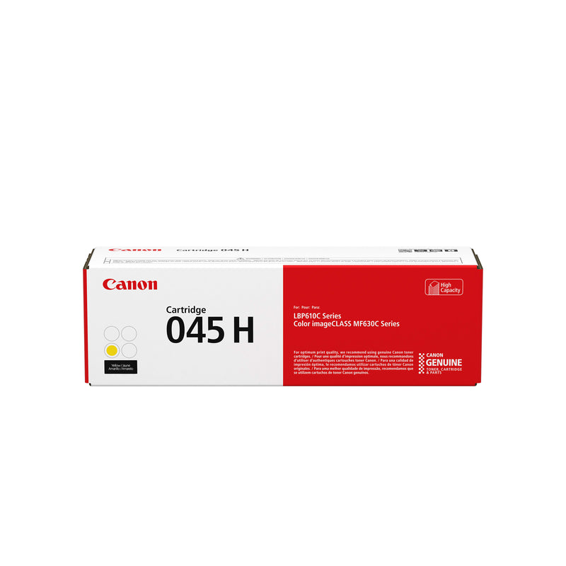 Genuine Canon 045H Yellow High Yield Yellow Toner Cartridge (2,200 pages)