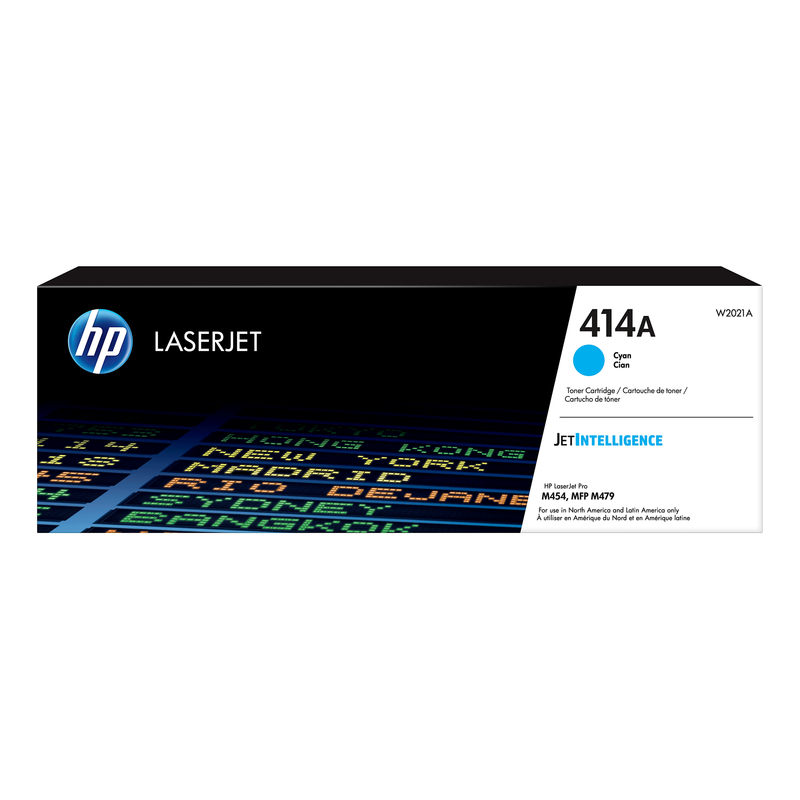 Genuine HP 414A Cyan Toner Cartridge, W2021A (2,100 pages) Image 1
