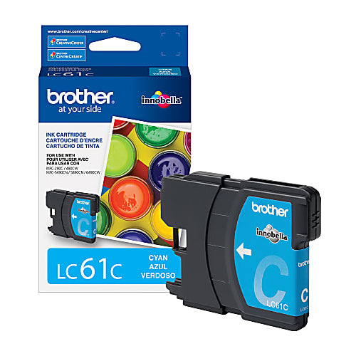 Genuine Brother LC61C Cyan Ink Cartridge (325 pages)