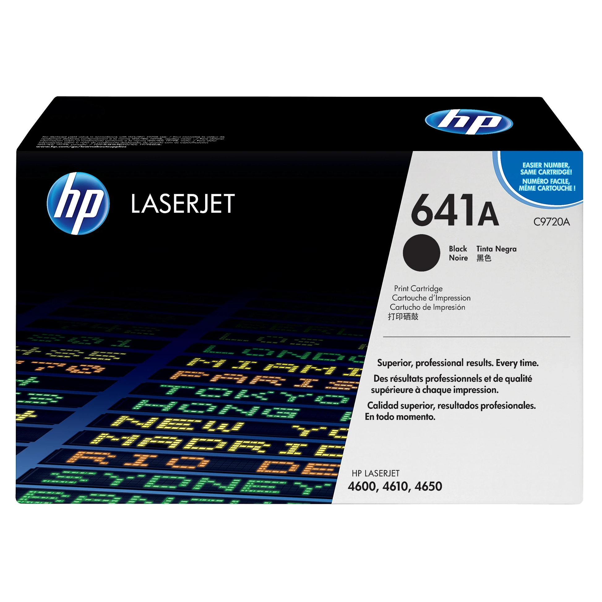 Genuine HP 641A Black Toner Cartridge, C9720A (9,000 pages)