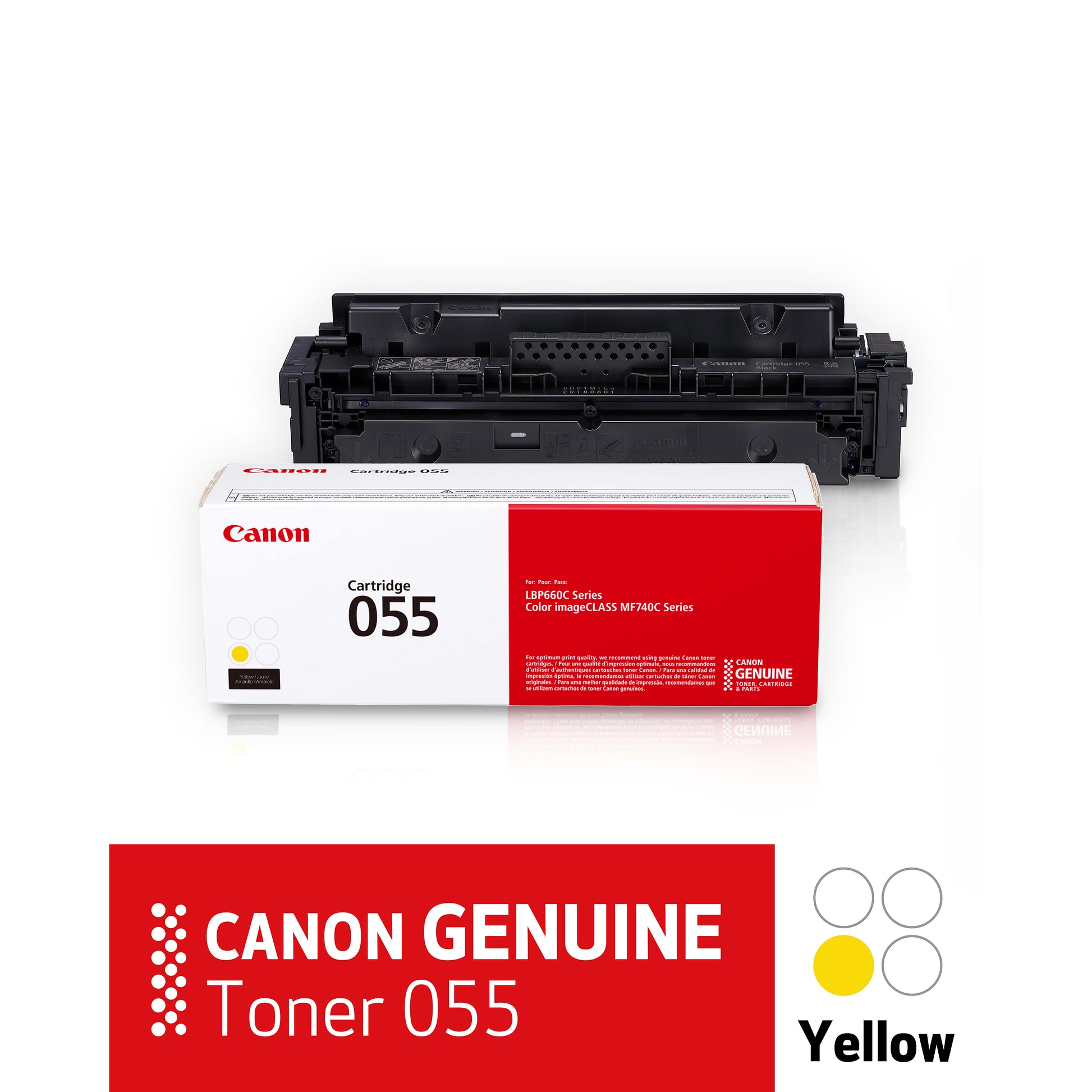 Genuine Canon 055 Yellow Yellow Toner Cartridge (2,100 pages) Image 3