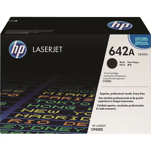Genuine HP 642A Black Toner Cartridge, CB400A (7,500 pages)