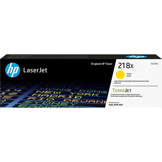 Genuine HP 218X Yellow Toner Cartridge, W2182X (2,500 pages)