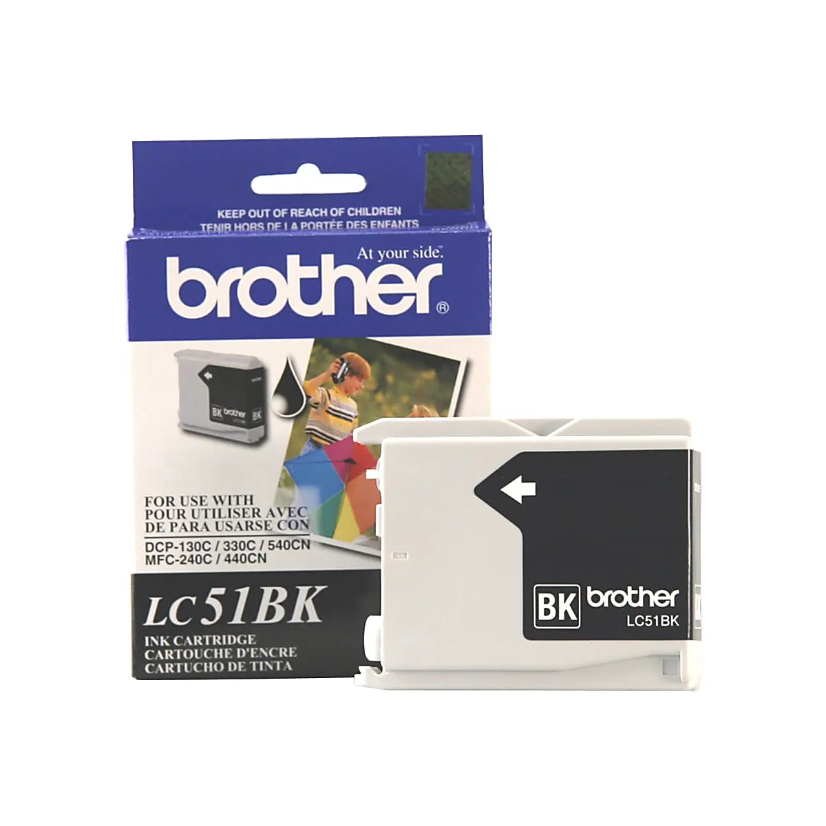 Genuine Brother LC51BK Black Ink Cartridge (500 pages) Image 2