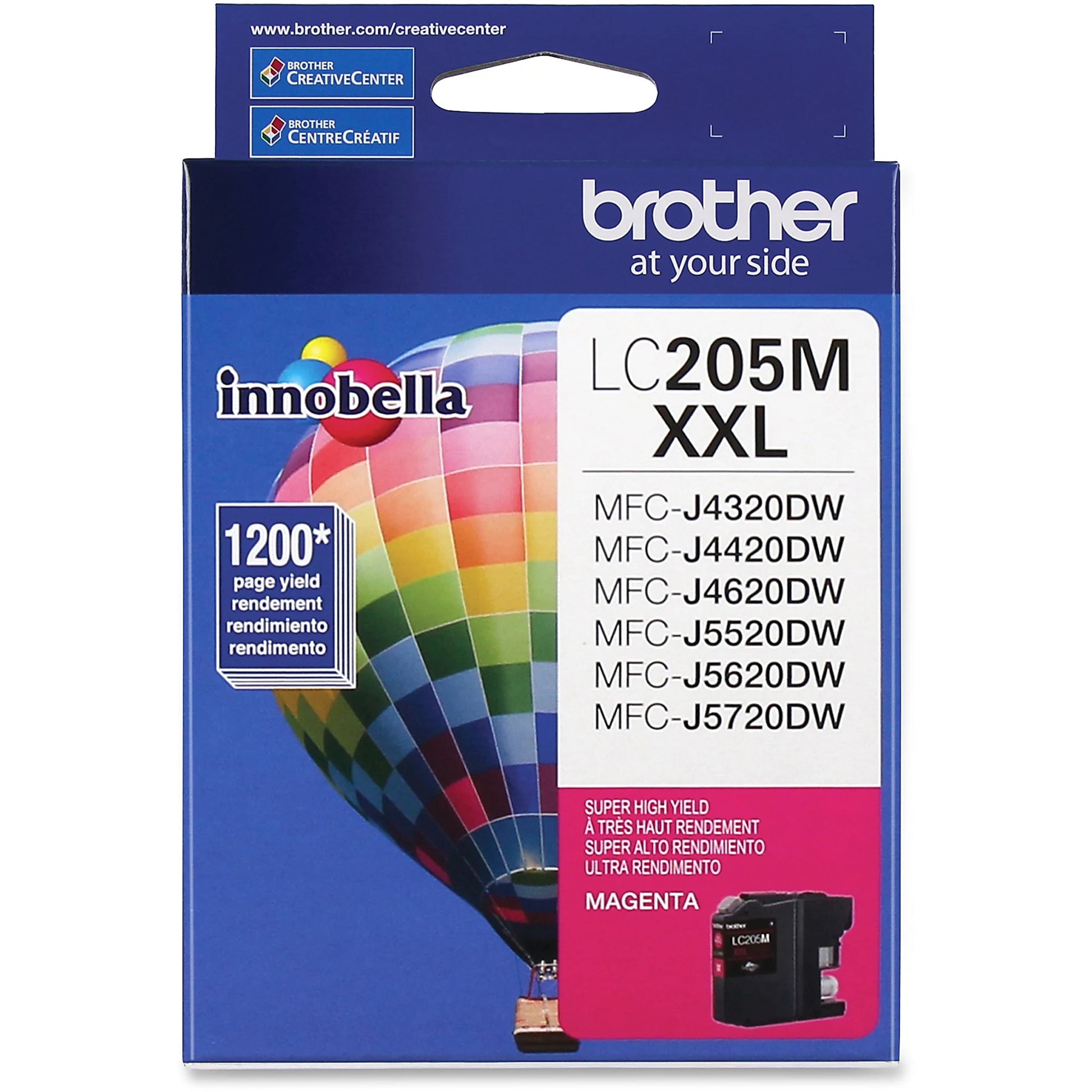Genuine Brother LC205M Magenta Ink Cartridge (1,200 pages)