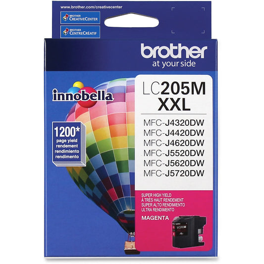 Genuine Brother LC205M Magenta Ink Cartridge (1,200 pages)