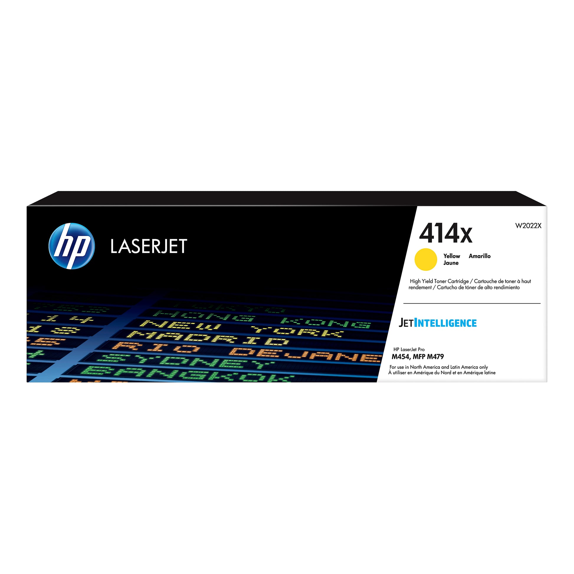 Genuine HP 414X High Yield Yellow Toner Cartridge, W2022X (6,000 pages) Image 1