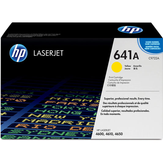 Genuine HP 641A Yellow Toner Cartridge, C9722A (8,000 pages)