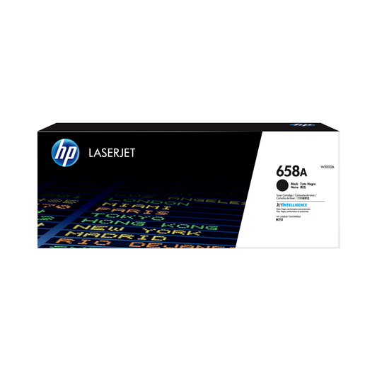 Genuine HP 658A Black Toner Cartridge, W2000A (7,000 pages) Image 1