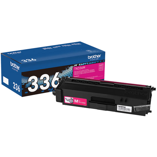 Genuine Brother TN336M High Yield Magenta Toner Cartridge (3,500 pages) Image 1