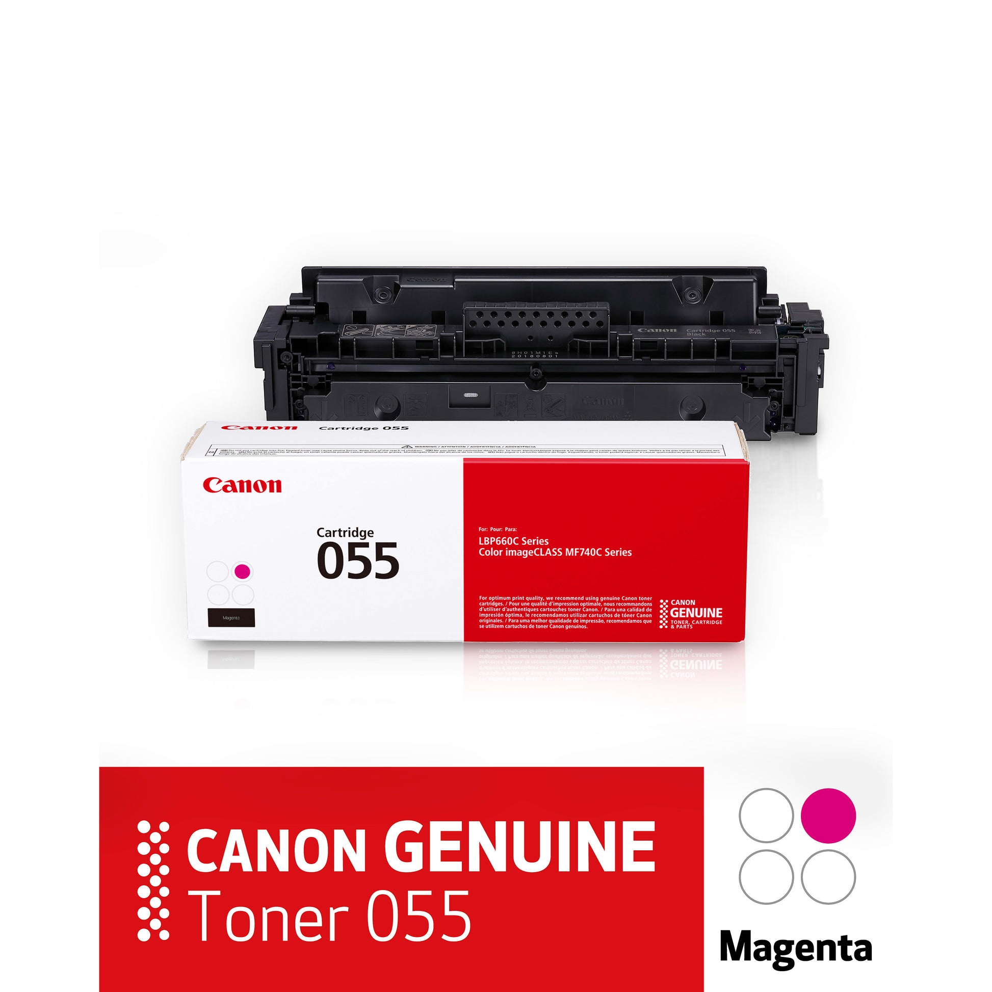 Genuine Canon 055 Magenta Magenta Toner Cartridge (2,100 pages) Image 3