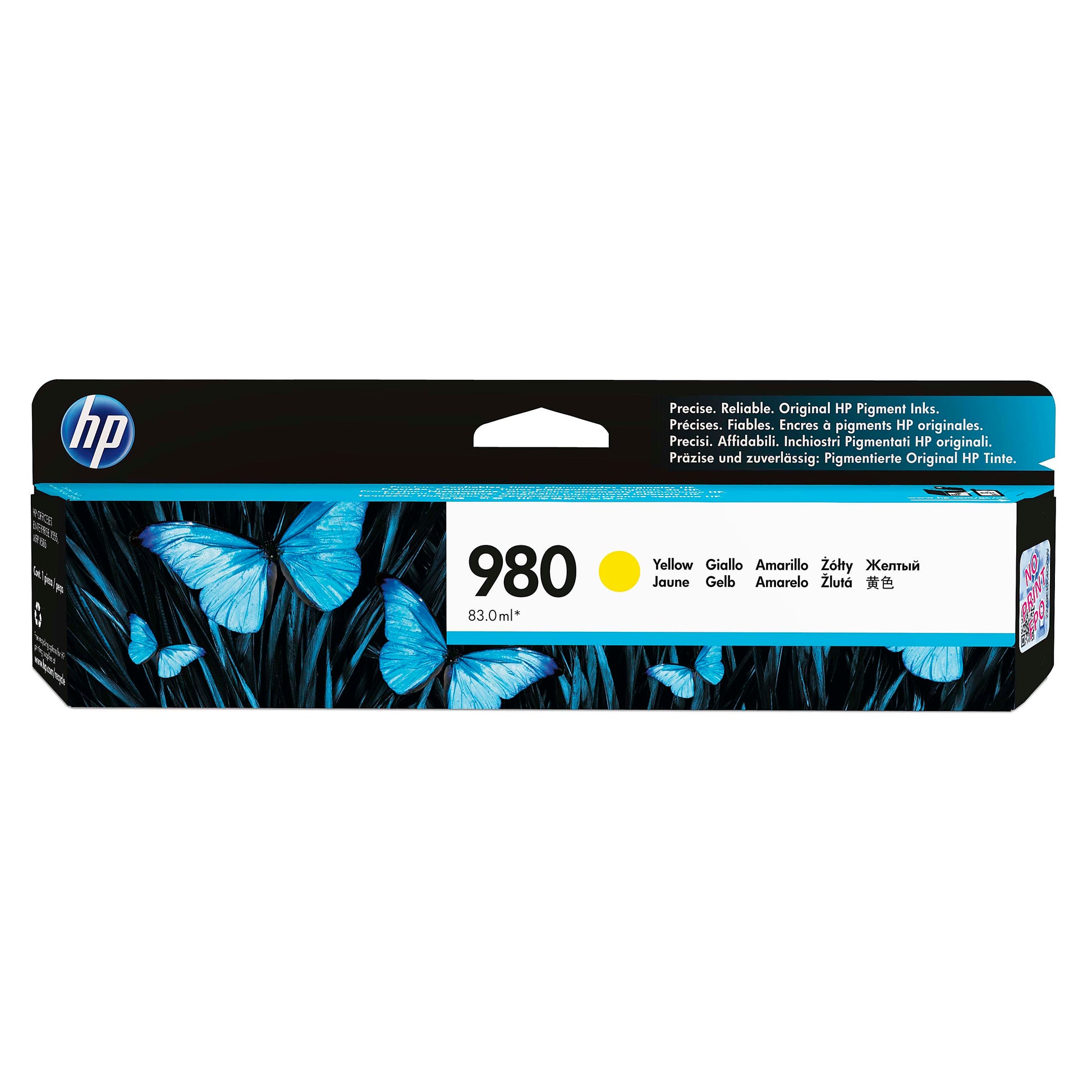 Genuine HP D8J09A Yellow Ink Cartridge (6,600 pages) Image 1
