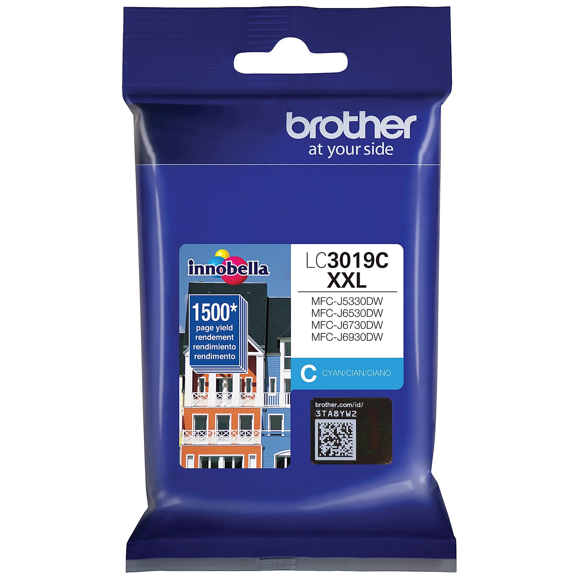 Genuine Brother LC3019C Cyan Ink Cartridge (1,500 pages)
