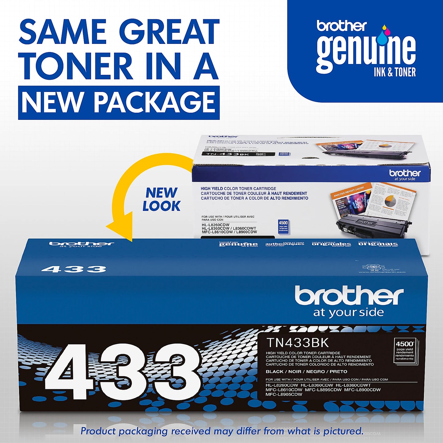 Genuine Brother TN433BK Black Toner Cartridge (4,500 pages) Image 3