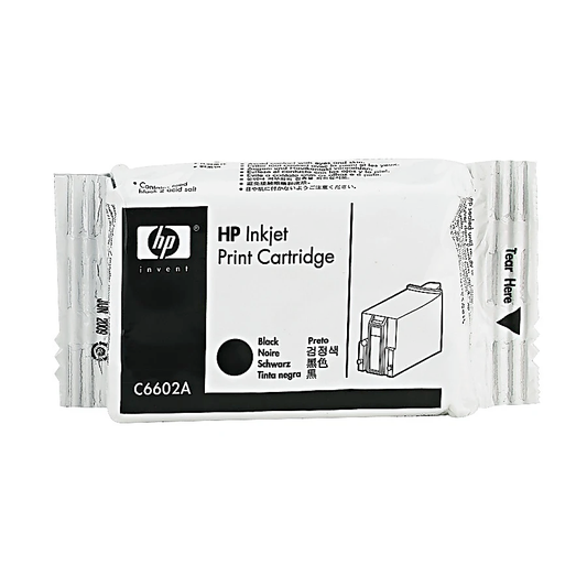 Genuine HP C6602A Black Ink Cartridge (500 pages)