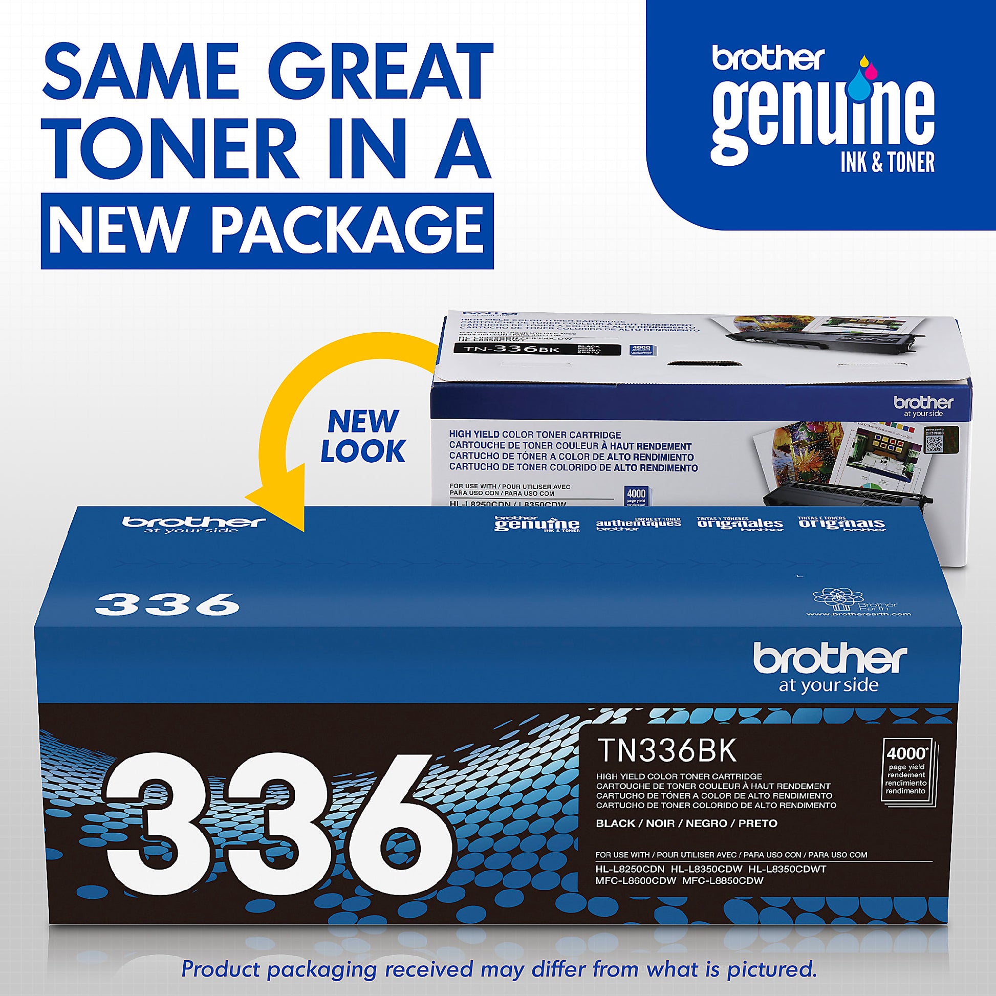 Genuine Brother TN336BK High Yield Black Toner Cartridge (3,500 pages) Image 3