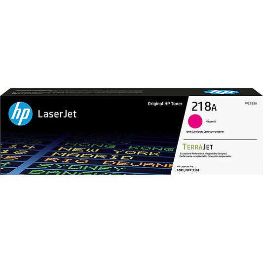 Genuine HP 218A Magenta Toner Cartridge, W2183A (1,200 pages)