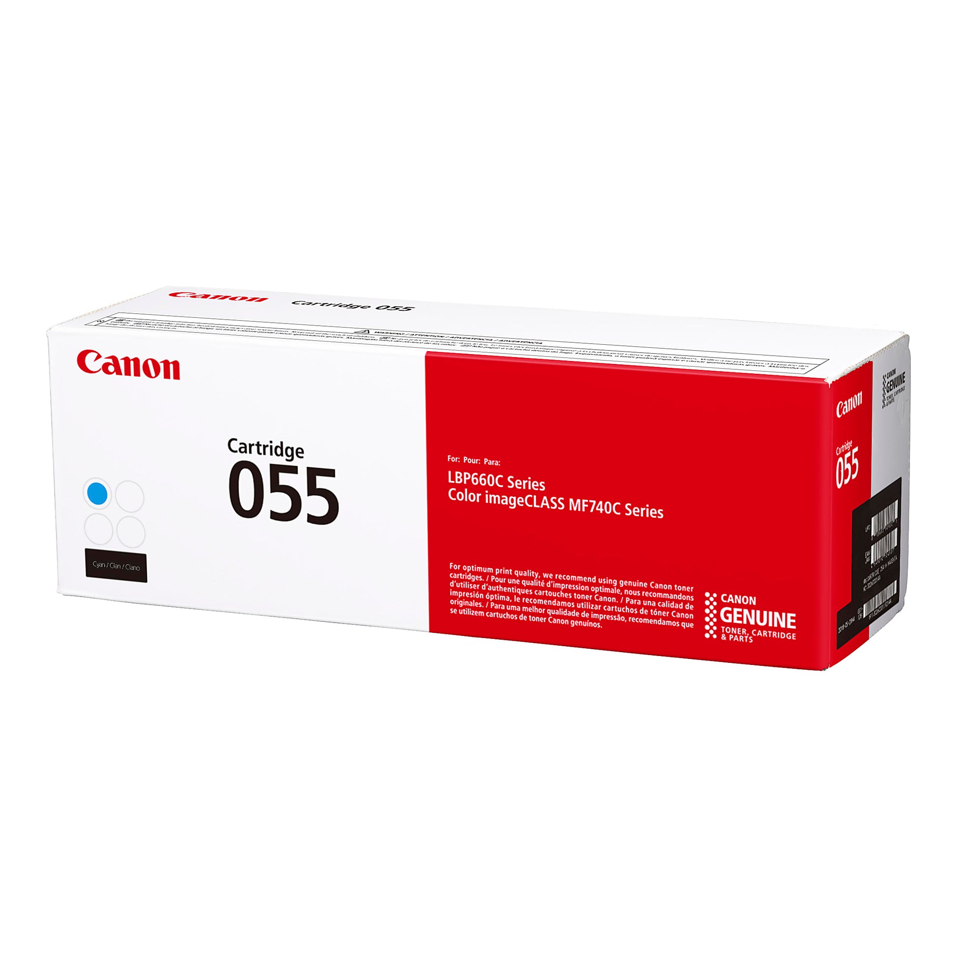 Genuine Canon 055 Cyan Cyan Toner Cartridge (2,100 pages) Image 2