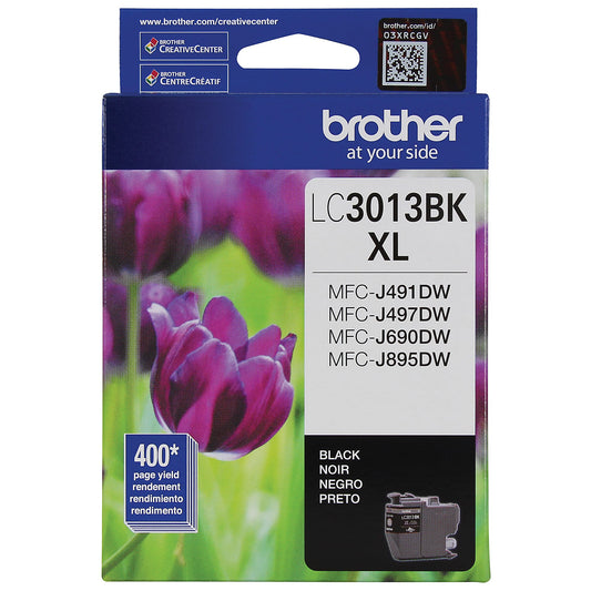 Genuine Brother LC3013BK High Yield Black Ink Cartridge (400 pages)