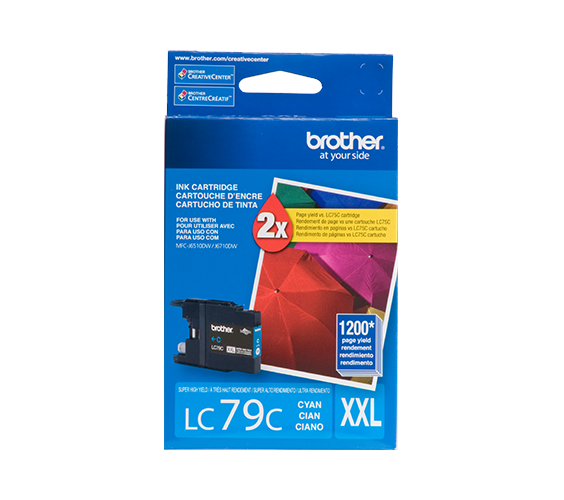 Genuine Brother LC79C Cyan Ink Cartridge (1,200 pages)