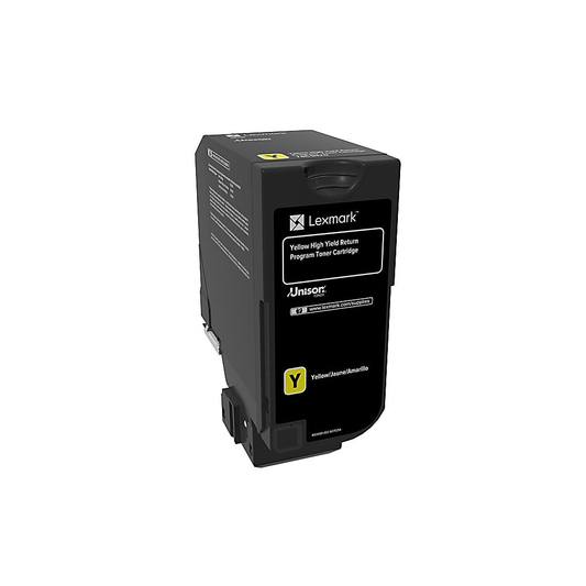Genuine Lexmark 74C1HY0 High Yield Yellow Toner Cartridge (12,000 pages) Return Program