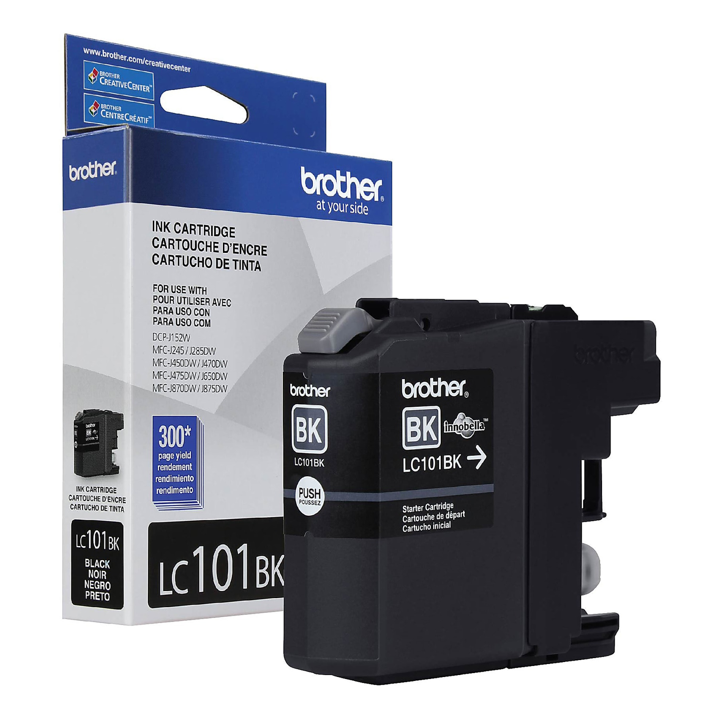 Genuine Brother LC101BK Black Ink Cartridge (300 pages)