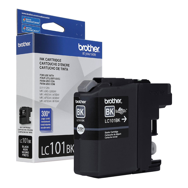 Genuine Brother LC101BK Black Ink Cartridge (300 pages)