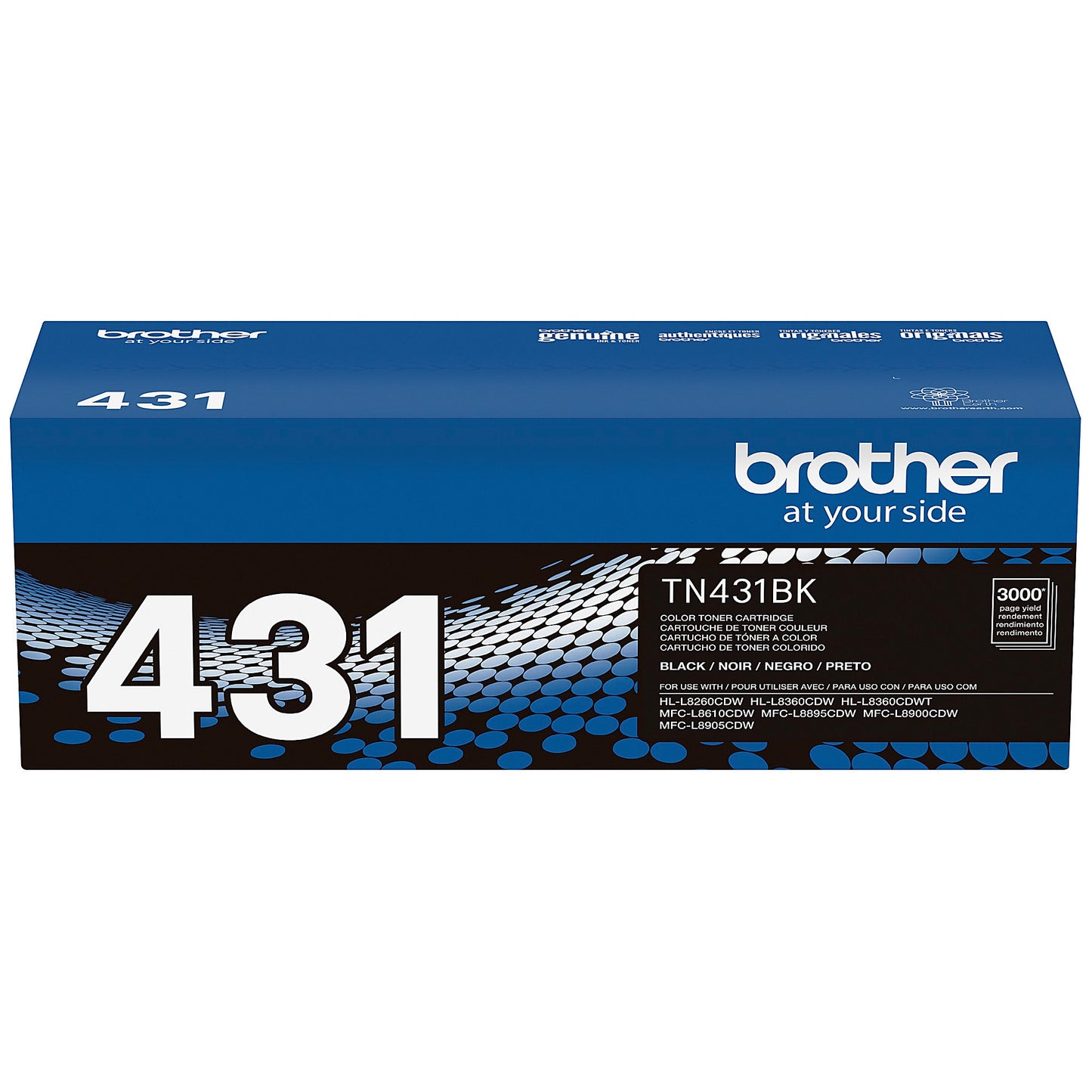 Genuine Brother TN431BK Black Toner Cartridge (3,000 pages)