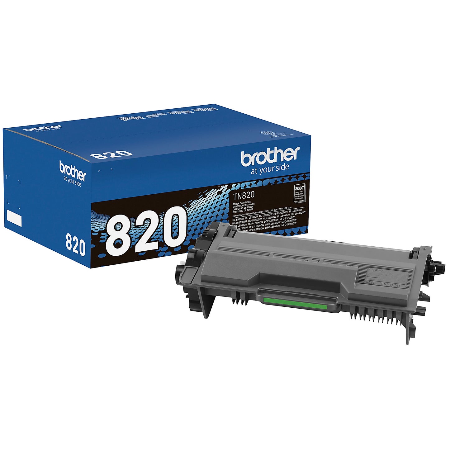 Genuine Brother TN820 Black Toner Cartridge (3,000 pages)