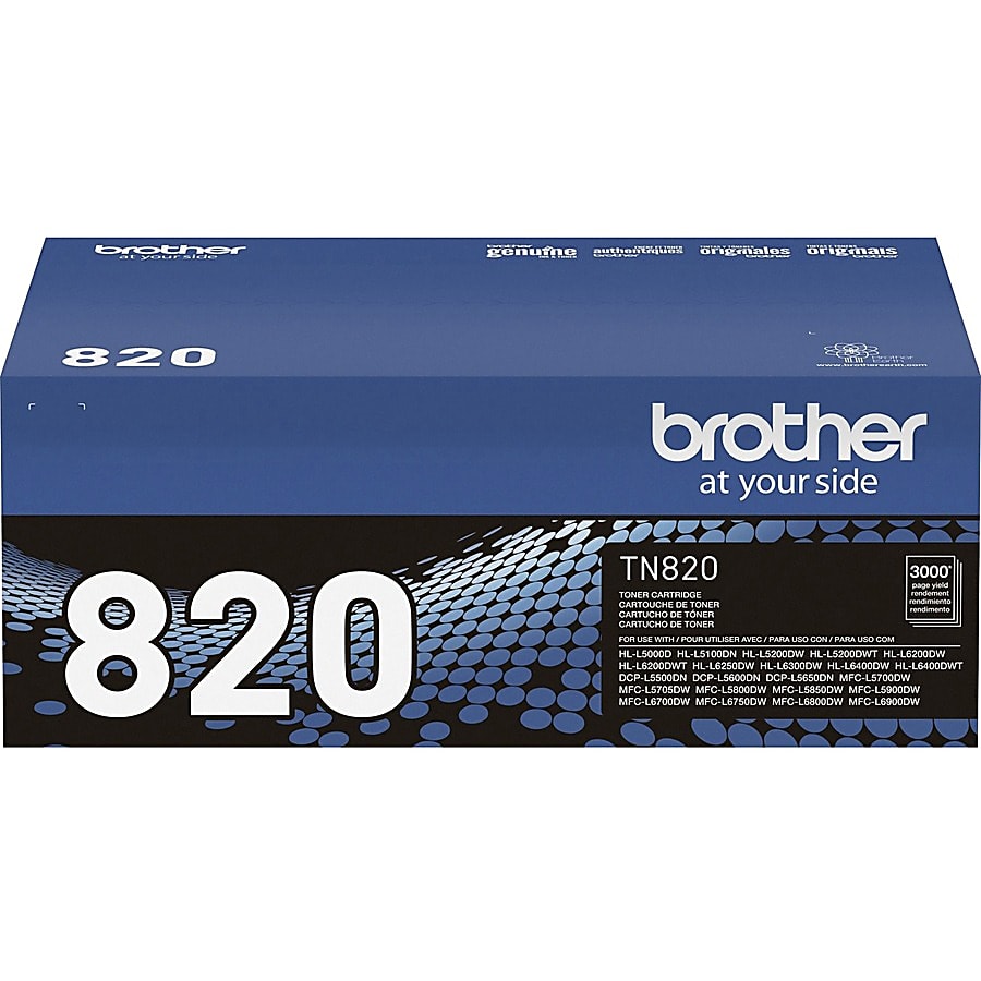 Genuine Brother TN820 Black Toner Cartridge (3,000 pages)