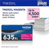 Genuine Brother TN635XLM Magenta Toner Cartridge (4,500 pages)