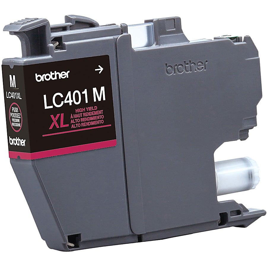 Genuine Brother LC401XLM High Yield Magenta Ink Cartridge (500 pages)