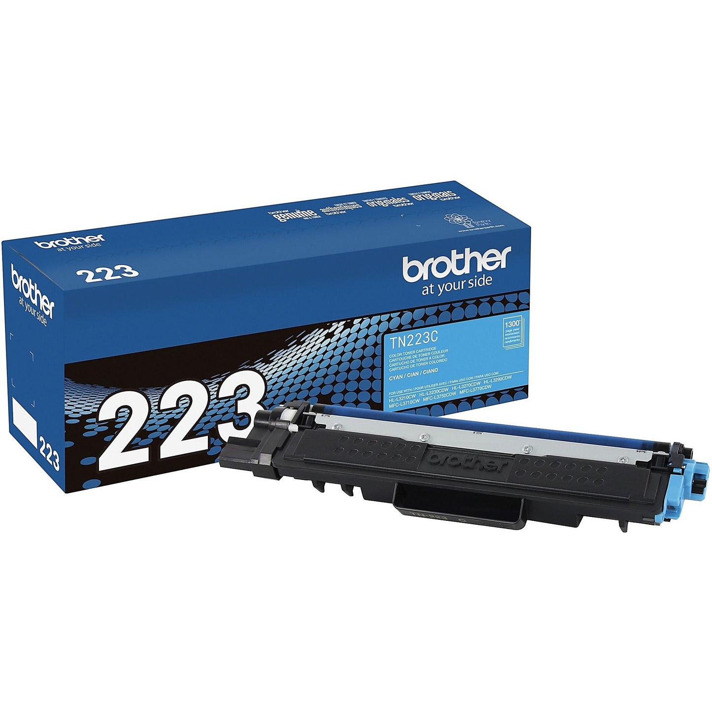 Genuine Brother TN223C Cyan Toner Cartridge (1,300 pages)