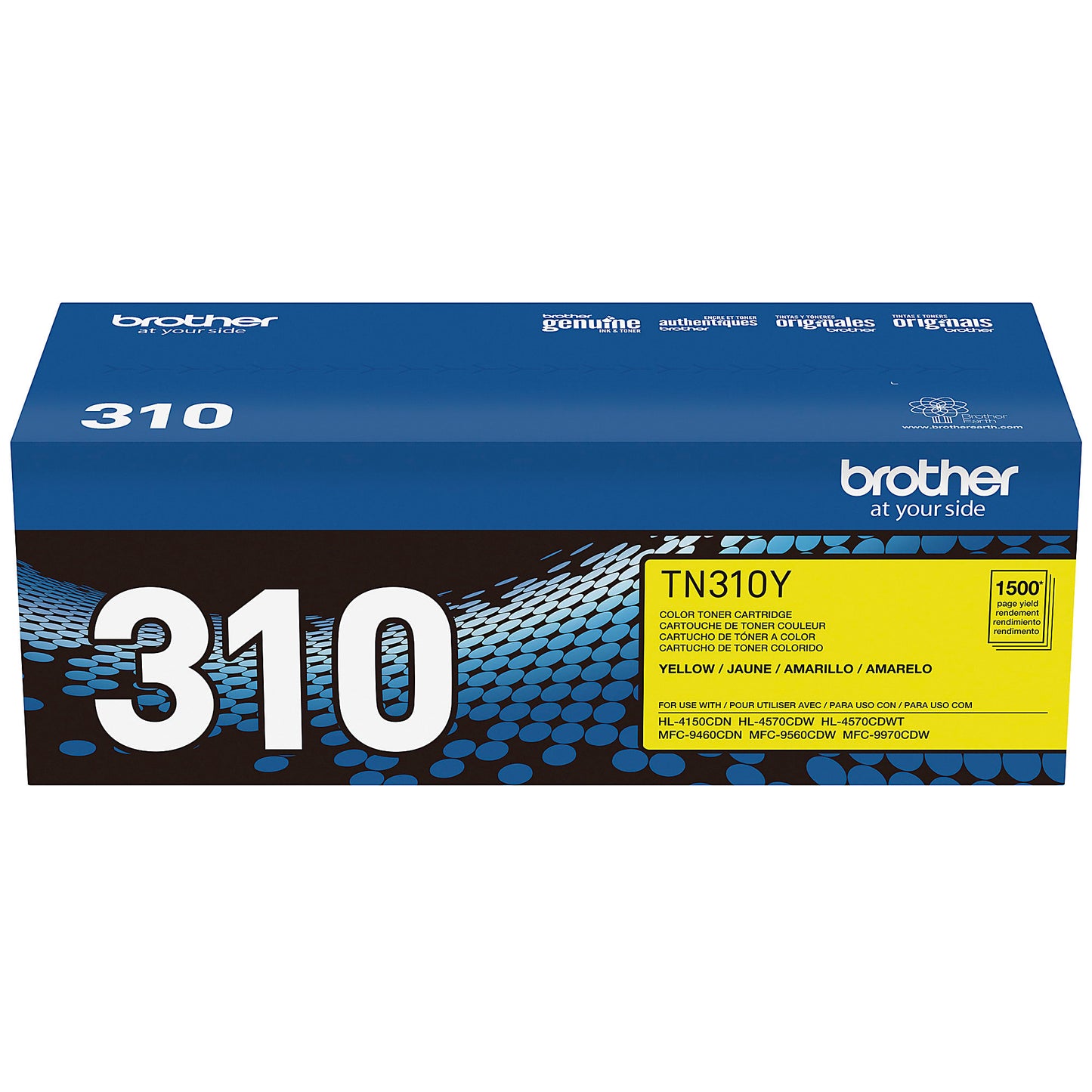 Genuine Brother TN310Y Yellow Toner Cartridge (1,500 pages)