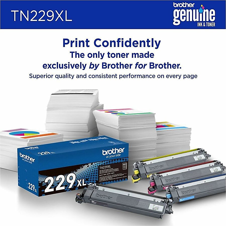 Genuine Brother TN229XLBK Black Toner Cartridge (3,000 pages)