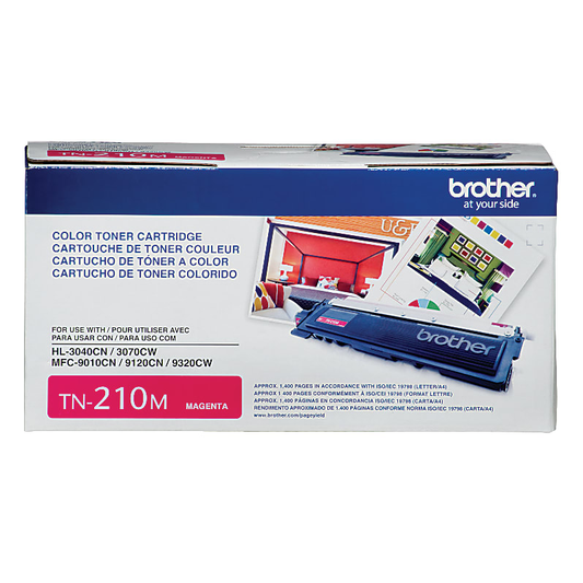 Genuine Brother TN210M Magenta Toner Cartridge (1,400 pages)