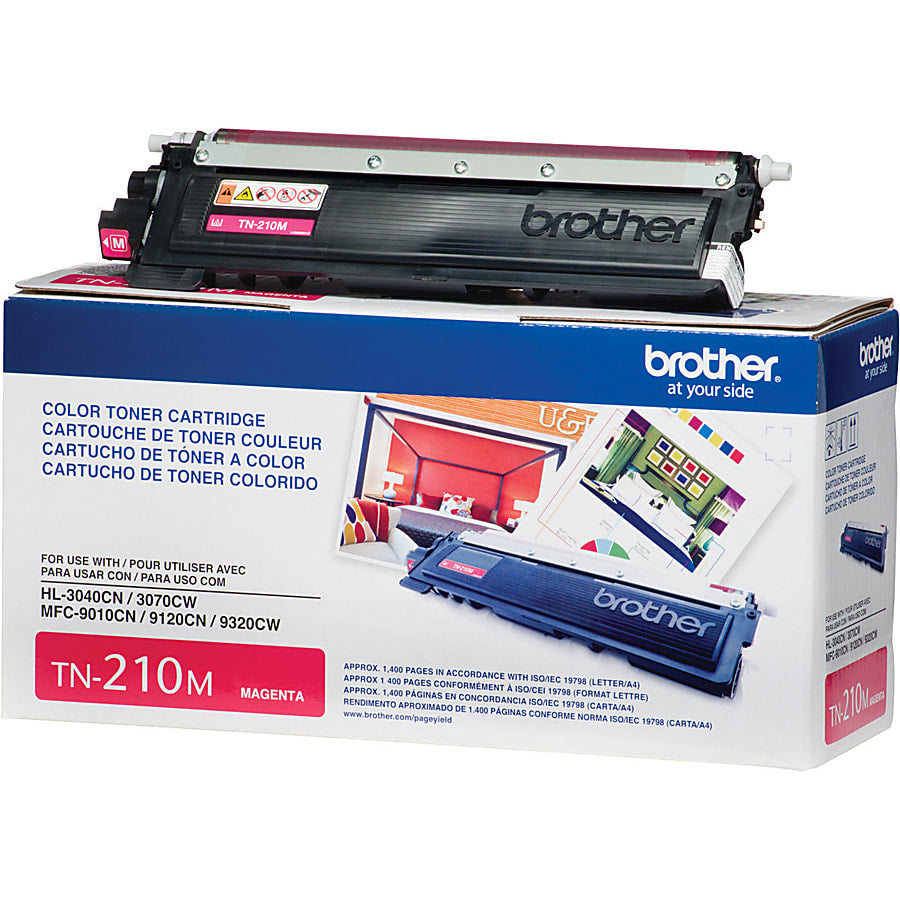 Genuine Brother TN210M Magenta Toner Cartridge (1,400 pages)
