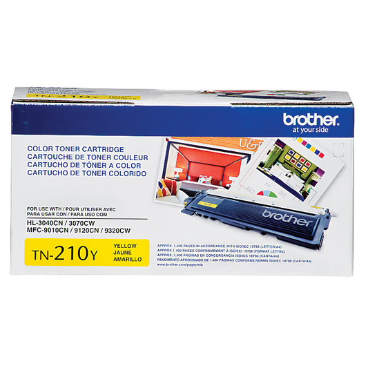 Genuine Brother TN210Y Yellow Toner Cartridge (1,400 pages)