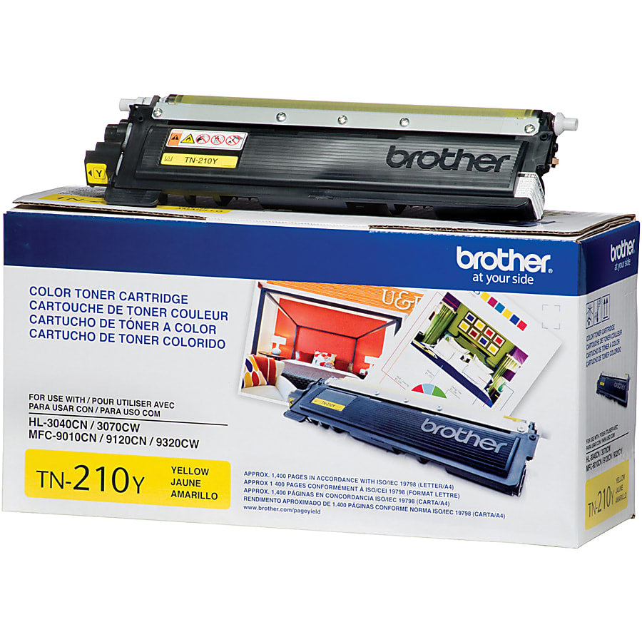 Genuine Brother TN210Y Yellow Toner Cartridge (1,400 pages)