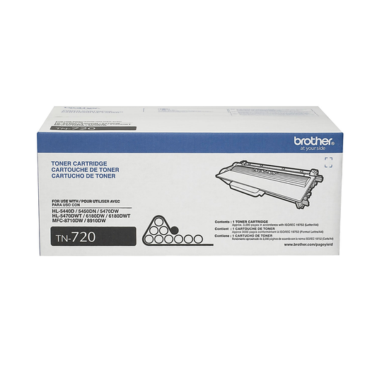 Genuine Brother TN720 Black Toner Cartridge (3,000 pages)
