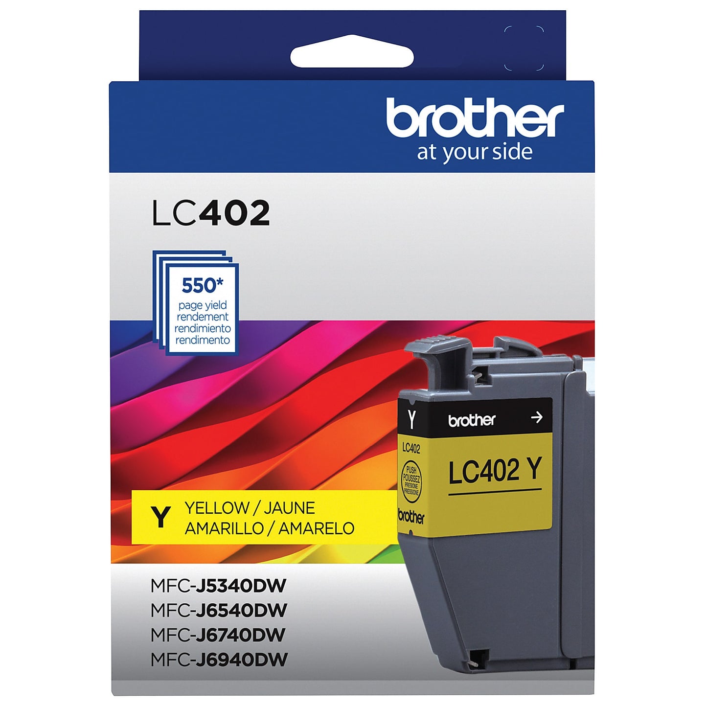Genuine Brother LC402Y Yellow Ink Cartridge (550 pages)
