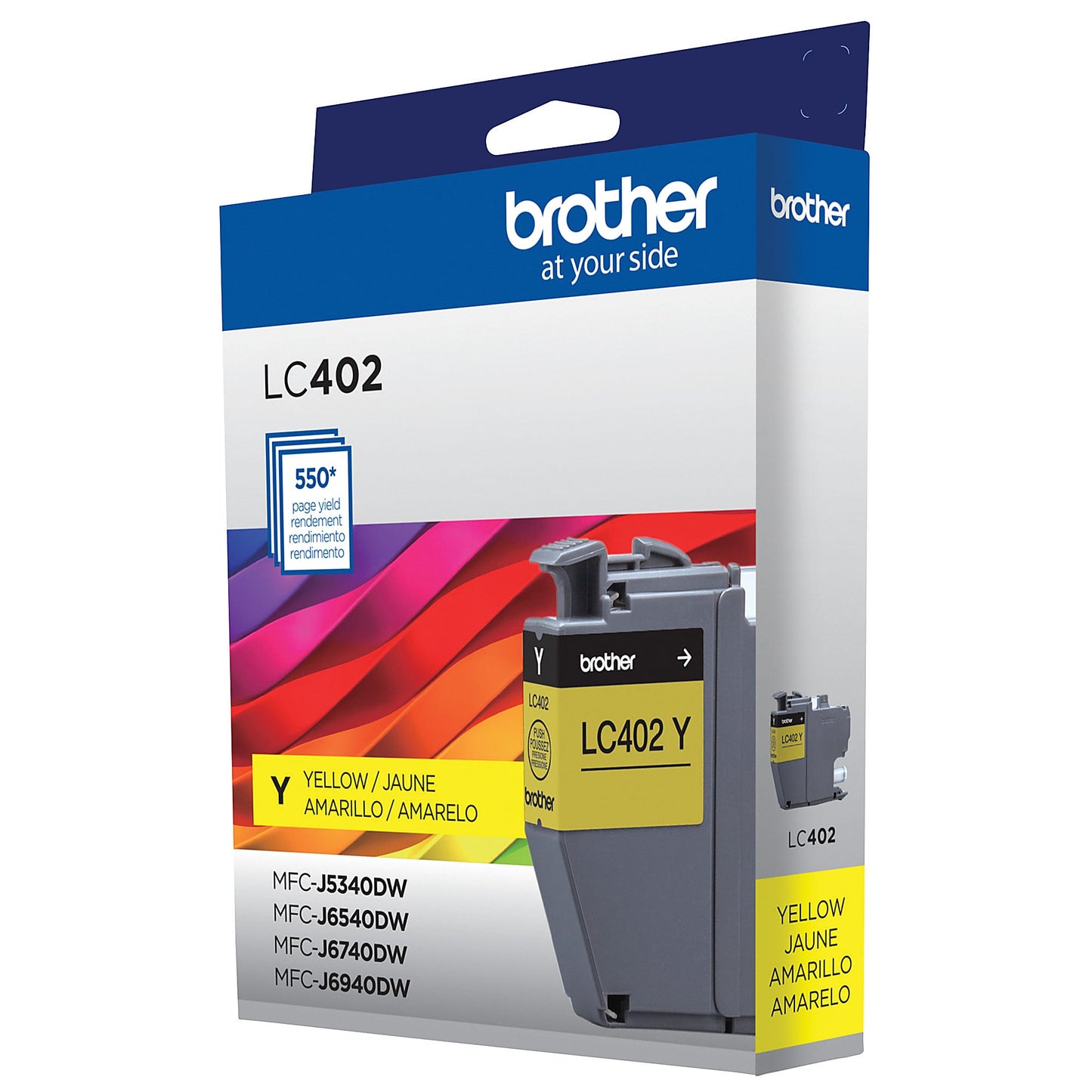 Genuine Brother LC402Y Yellow Ink Cartridge (550 pages)