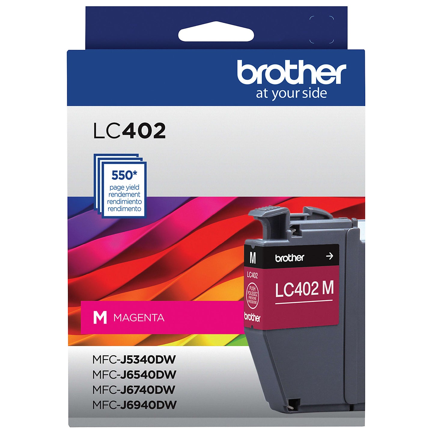 Genuine Brother LC402M Magenta Ink Cartridge (550 pages)