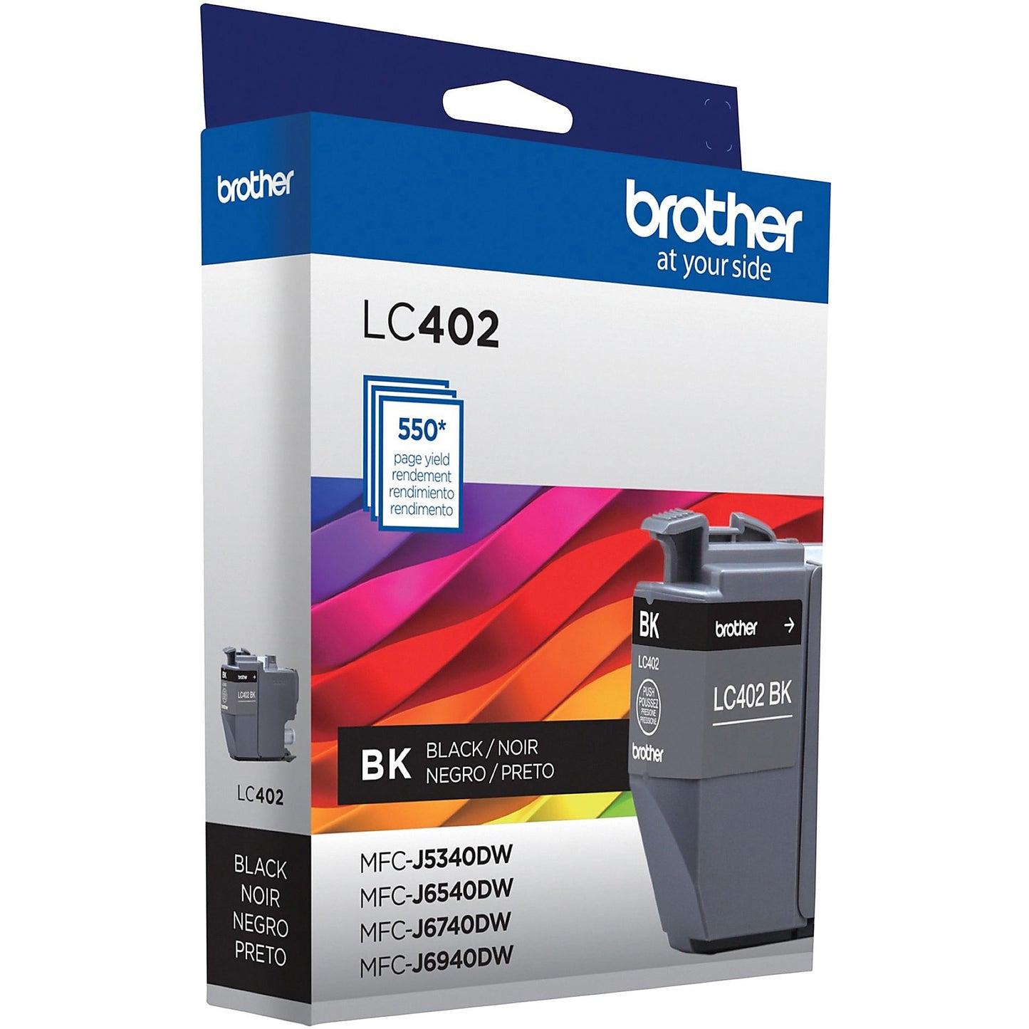 Genuine Brother LC402BK Black Ink Cartridge (550 pages)