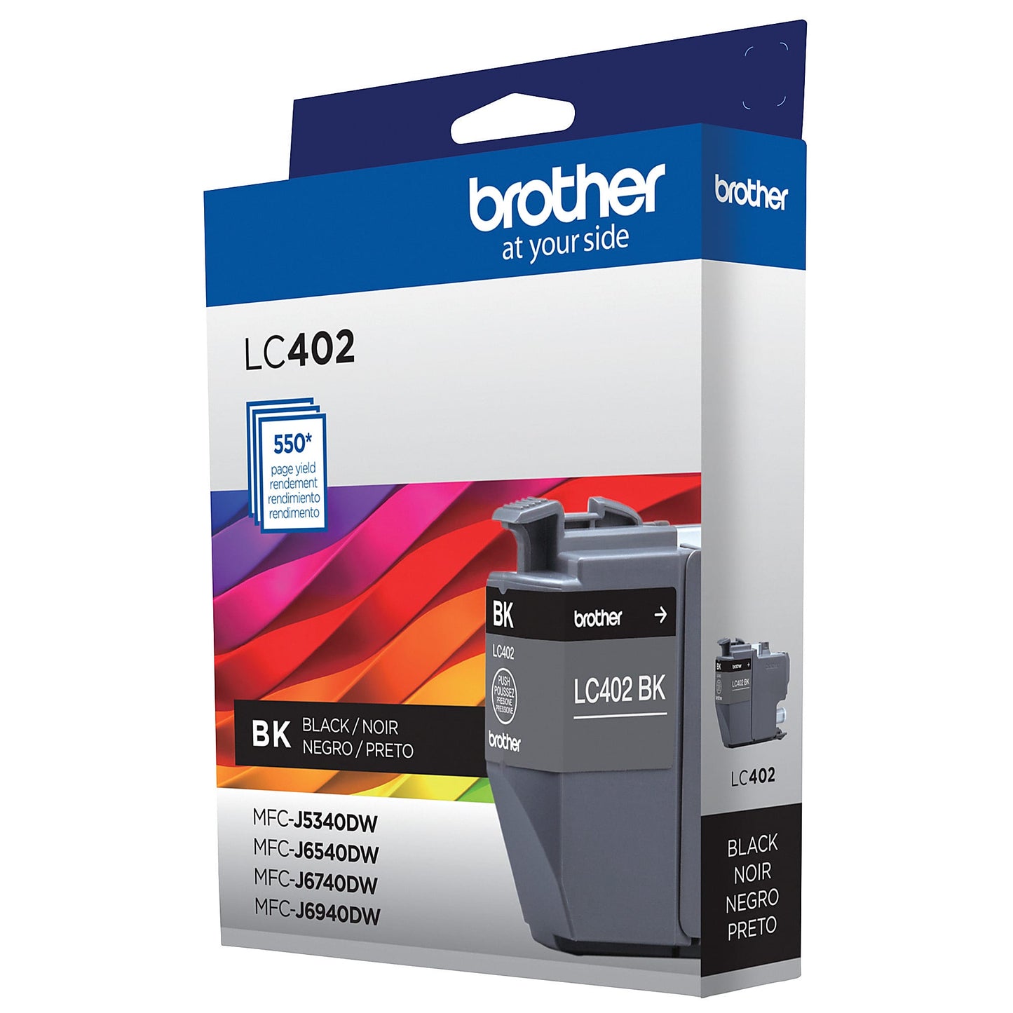 Genuine Brother LC402BK Black Ink Cartridge (550 pages)