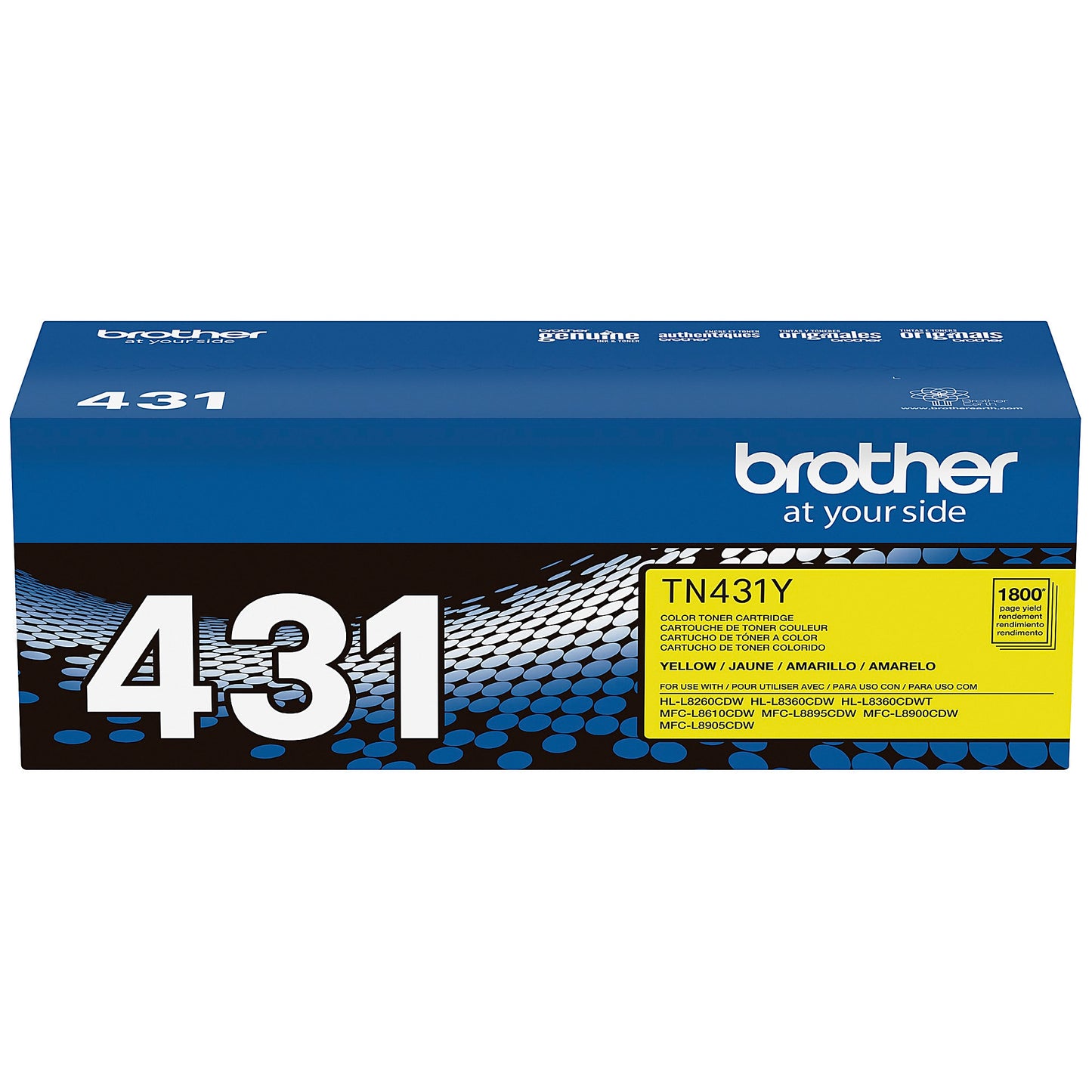 Genuine Brother TN431Y Yellow Toner Cartridge (1,800 pages)