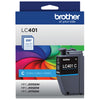 Genuine Brother LC401C Cyan Ink Cartridge (200 pages)