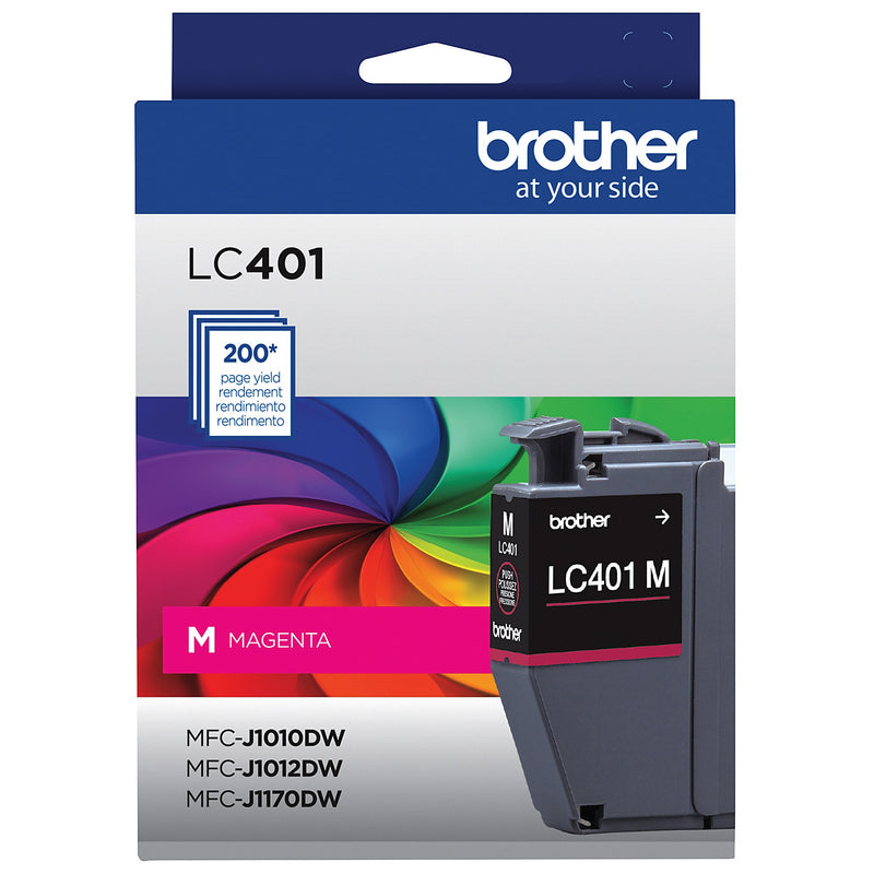 Genuine Brother LC401M Magenta Ink Cartridge (200 pages)