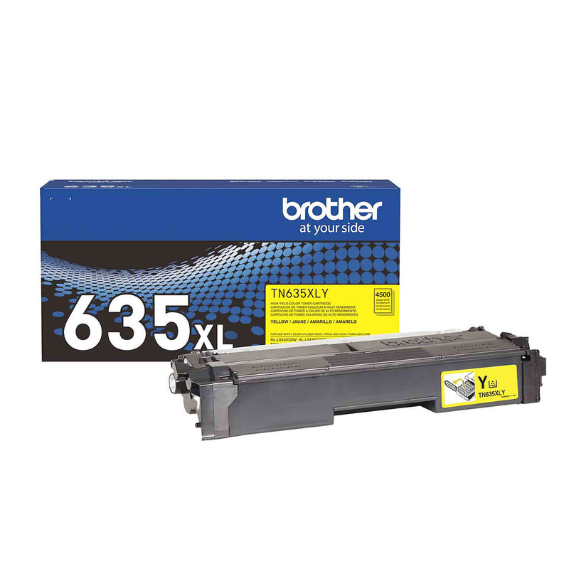 Genuine Brother TN635XLY Yellow Toner Cartridge (4,500 pages)