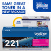 Genuine Brother TN221M Magenta Toner Cartridge (1,400 pages)